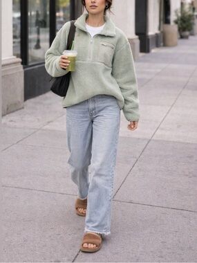 Threadbare Sherpa Zip Pull-over Size S